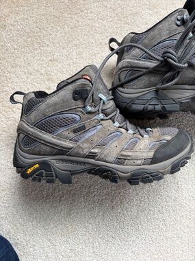 Merrell Blue and Gray women’s Mid-Height Hiking Boots